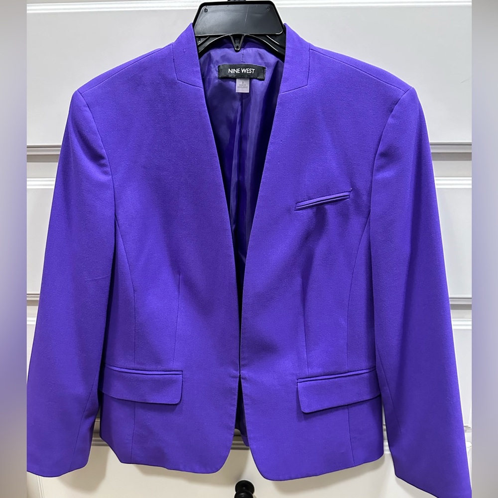Nine West Women’s Collarless Suit Jacket